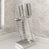 304 Stainless Steel Knife Holder Kitchen Counter Modern Minimalist With Multi-Compartment Design
