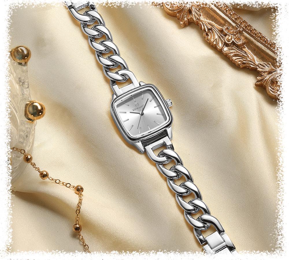 Elegant Sugar Cube Women's Watch: Light Luxury & Fashionable Design