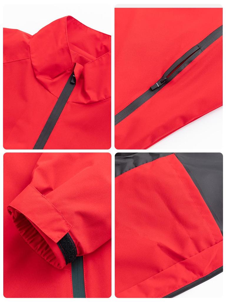 Unisex Waterproof Windproof Stand Collar Jacket - Business Casual, Spring/Fall Wear