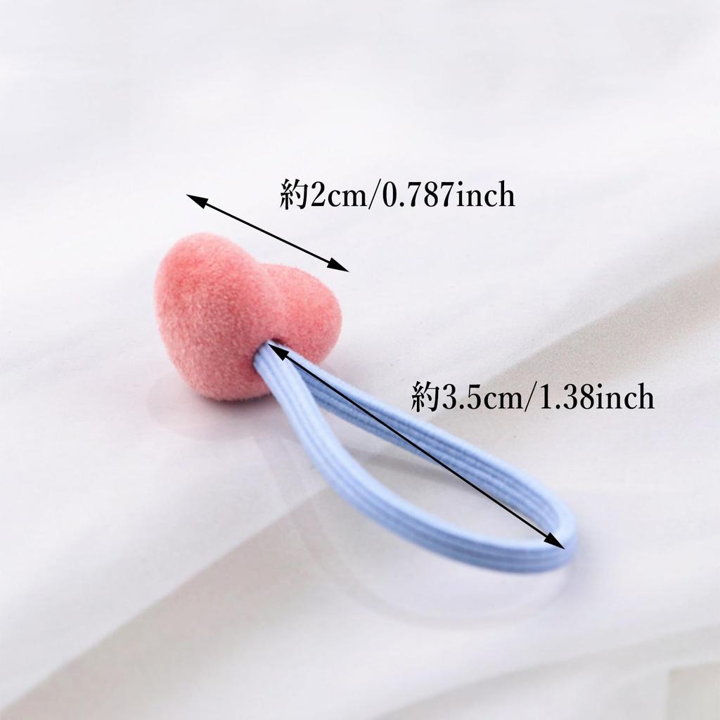 Fesanla Kids' Small Star-Shaped Hair Ties, Set of 10, Fluffy Hair Accessories, Cute Hair Accessories for Shichi-Go-San, Kindergarten Entrance