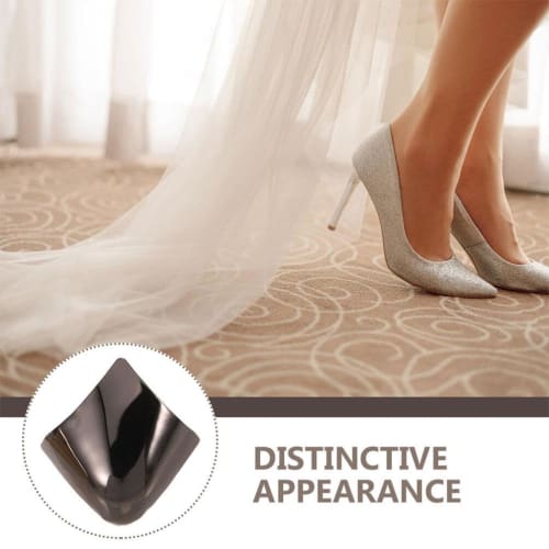 FOMIYES Metal Toe Caps, Shoe Protection, Solid Color High Heel Toe Caps, Elegant High Heel Tip Covers, Durable Shoe Tip Caps for Repair and Decoration