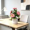 Romantic Rose Artificial Plant With Plastic Material For Wedding Decor And Photography Props