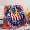 Club Deportivo Guadalajara  Print Flannel Blanket, High quality Comfortable for All Seasons, Home Decor, Warmth and Comfort