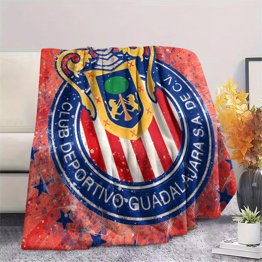 Club Deportivo Guadalajara  Print Flannel Blanket, High quality Comfortable for All Seasons, Home Decor, Warmth and Comfort