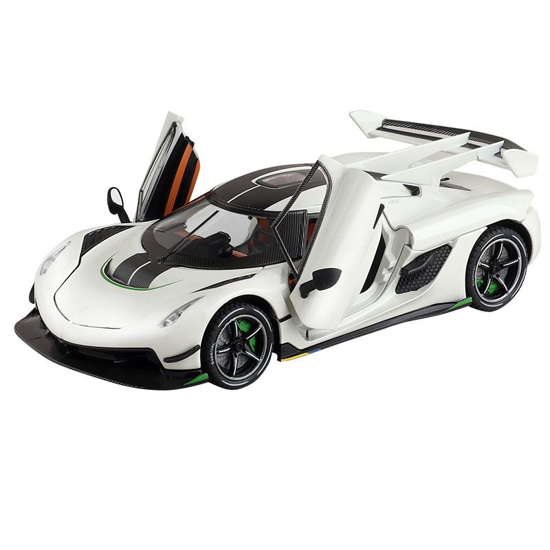 1/24 Koenigsegg Jesko Supercar Κράμα Die Cast Μοντέλο Παιχνιδιού Αυτοκινήτου Ήχος και Φως Pull Back Παιδικό Παιχνίδι Συλλεκτικά Δώρο Γενεθλίων