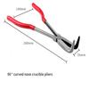 45&90 Degree Long Handled Crucible Pliers, Curved Needle Nose Pliers, Right Angle Curved Pliers for Jewelry Making