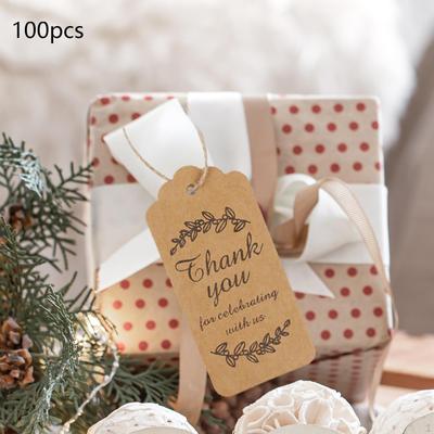 100 Pieces Gift Tags DIY Crafts Decorations Creative Kraft Hang Small Labels for Valentines Day