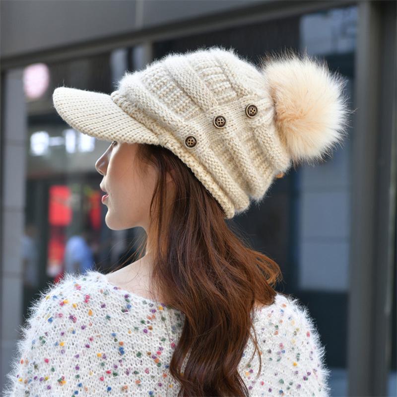 Knitted Hat Women Winter Hats for Women Ladies Beanie Girls Skullies CAPS Bonnet Femme SnapBack Warm Wool Hat