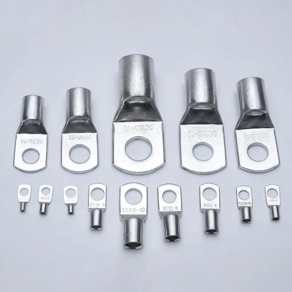 10Pcs 16-35mm2 SC16-6 SC25-6 SC35-6 Tinned Copper Wire Nose Terminal Crimp SC Type Lugs Ring Cable Connector Kit