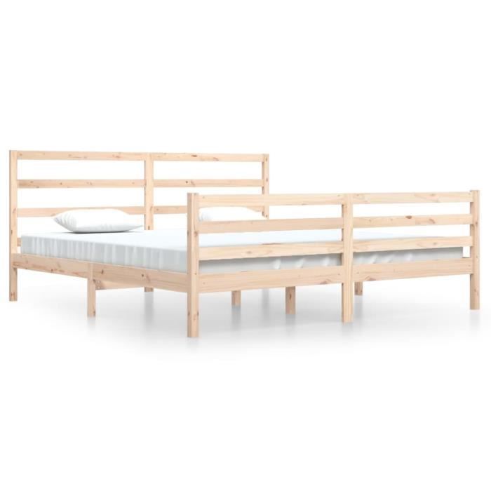 VidaXL Cadre de lit Bois de pin massif 200x200 cm 3105026