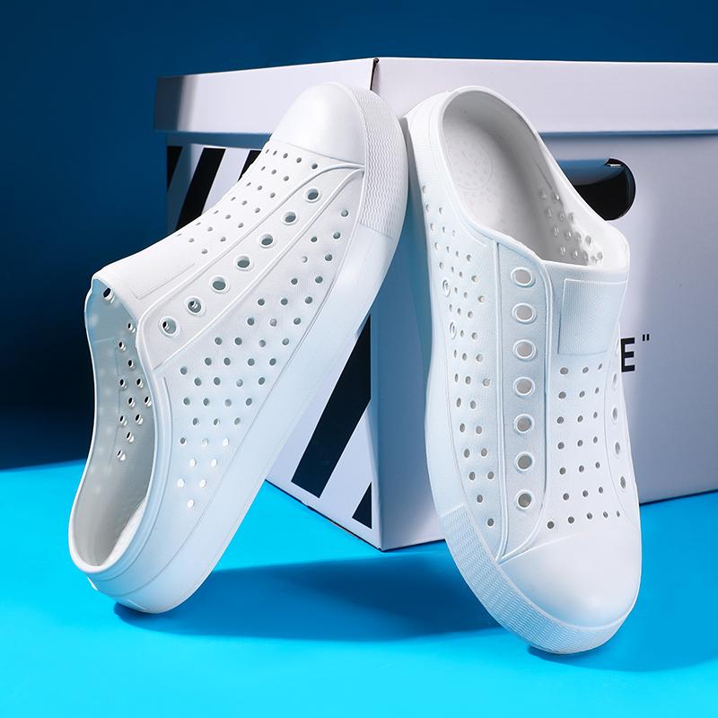 Men's & Women's Semi-slippers Waterproof and Breathable One-pedal Casual Shoes Summer Sandals Light Men's Flat Shoes Outdoor.