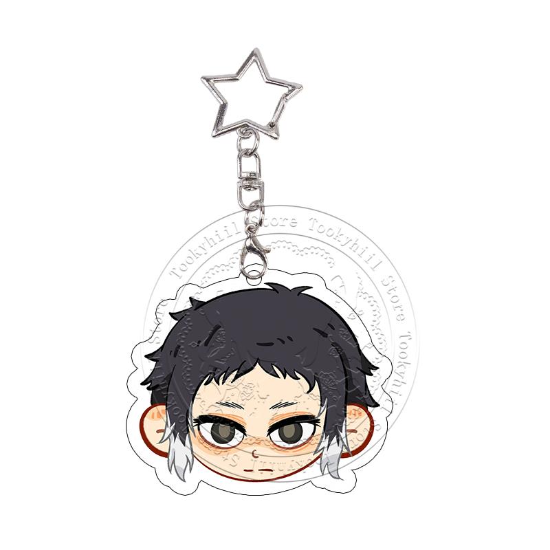 Bungo Stray Dogs Acrylic Keychain Dazai Osamu Edogawa Rampo Nakajima Atsushi Kawaii Exquisite Bag Decoration Keyring Pendant