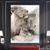 Modern Animal Loving Lion Family Canvas Painting Posters  Prints Wall Art Pictures for Living Room Home Wall Decoration Cuadros