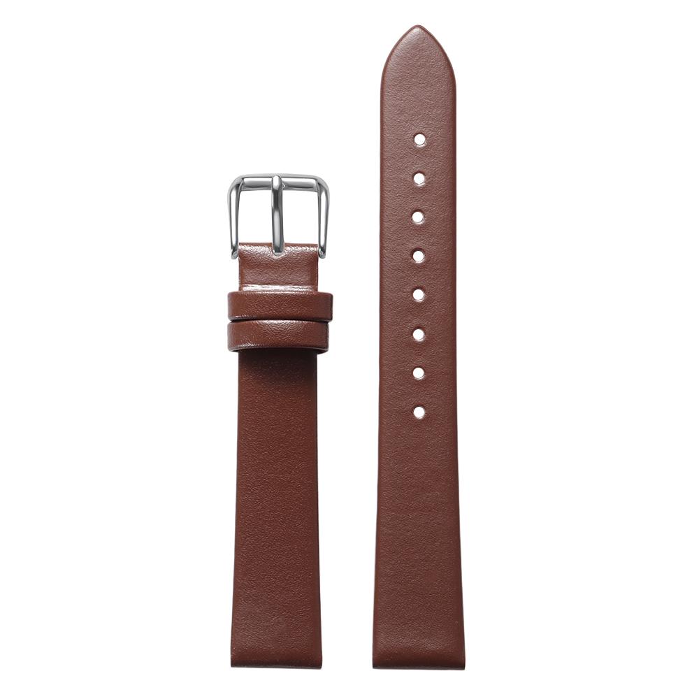 Wristband 10/12/14/16mm Watch Strap Universal Ultra-thin Leather Watchband Women Men Soft Silm Correas Bracelet with Steel Clasp