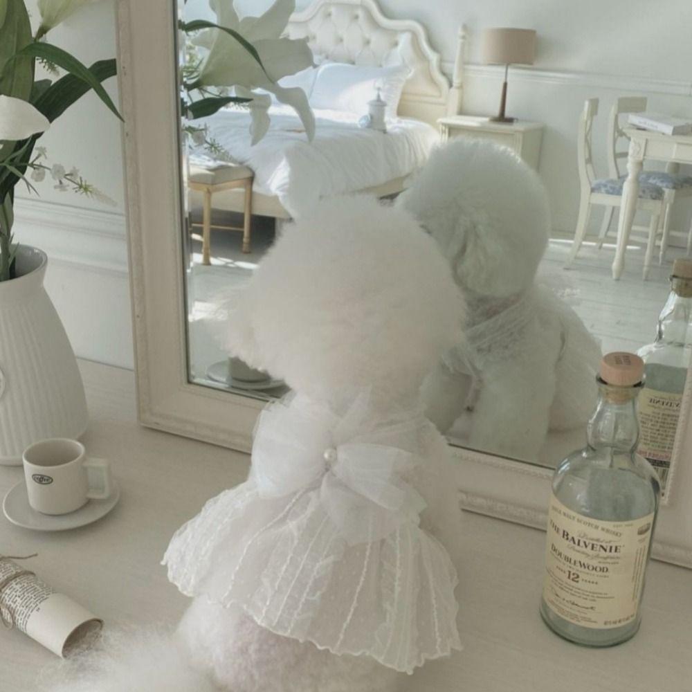 Strap Dress Dog Wedding Dress Thin Pet Puff Skirt New Cat Princess Skirt  for Small Dogs