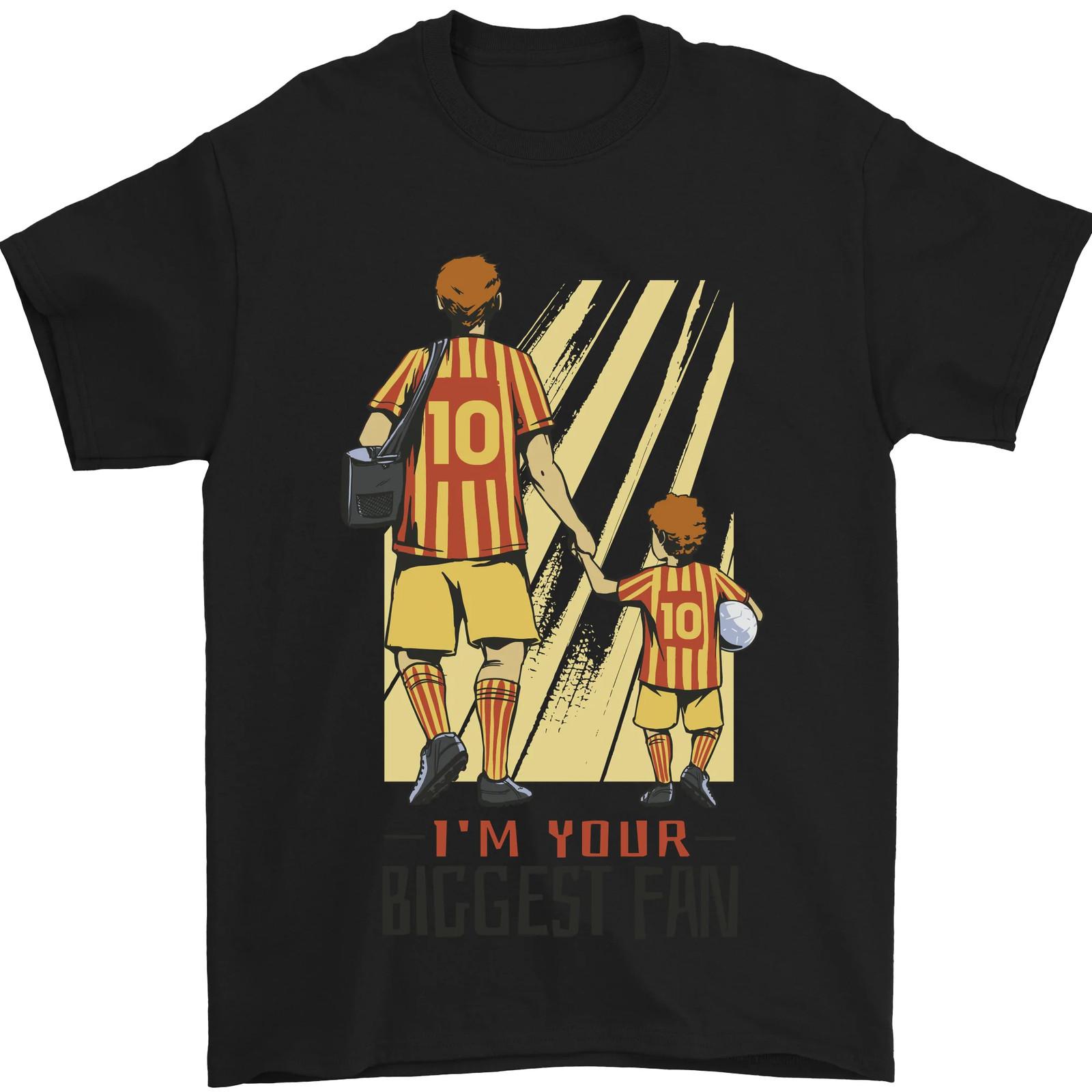 Fathers Day Football Dad & Son Daddy Mens T-Shirt 100% Cotton S