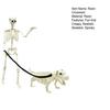Halloween Skeleton Statue Skeleton Man Walking Dog Resin Ornament Spooky