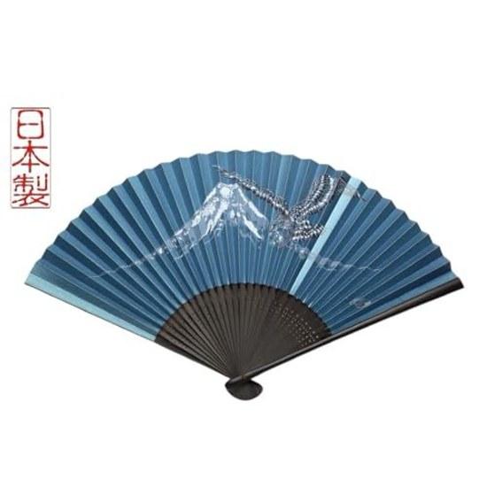 Kyoto fan One Fuji Two Hawk Three Eggplant mens made Japan folding paper traditional clothing accessories craftsmanship Mount personal use gift 22.5cm