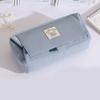 Canvas Pencil Case Double Layer Waterproof Stationery Bag Student Pencil Organizer for School Office Travel Cosmetic Bag