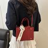 Women's Bag New Embroidery Thread Fashion High Sense Simple Fashion Commuter Oblique Span Bag Tote Bag Handbag