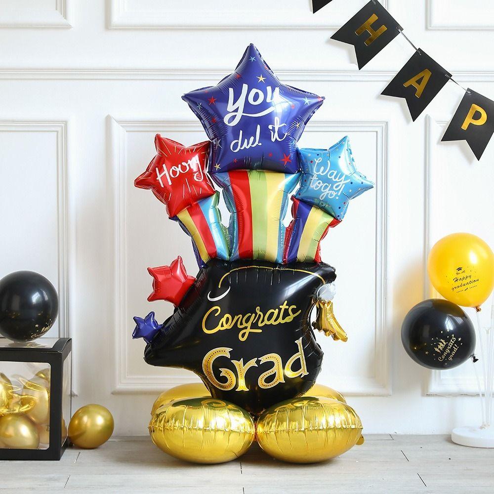 Large GRAD Foil Balloon Standing Graduate Letters Balloon Fuuny Graduation Balloon  Party
