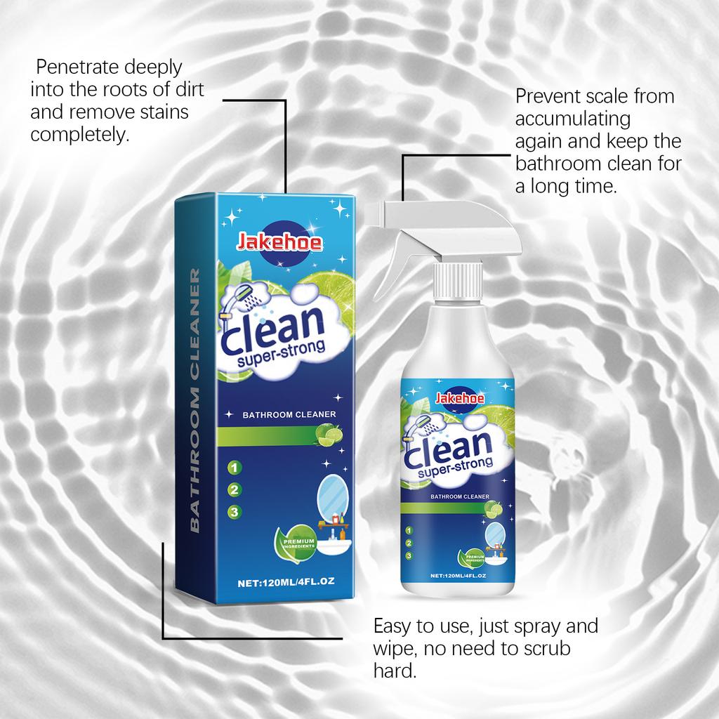 120ml Jakehoe Bathroom Cleaner Spray Super Strong Multi Purpose Bathroom Cleaner For Tiles Sink Shower And Toilet Removes Tough