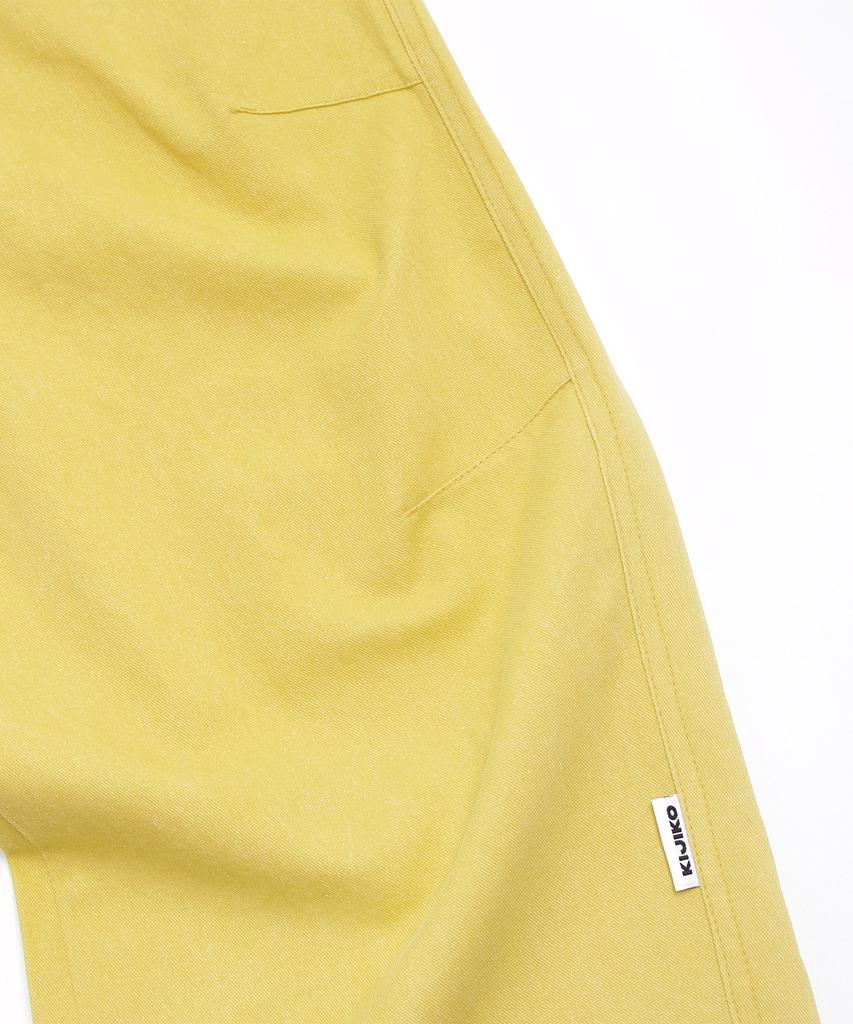 KIJIKO Ke613. Move Pigment Wide Pants Yellow