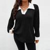 Womens Sweaters Trendy Color Block Tops Long Sleeve Shirts Fall Winter Fashion Clothing