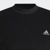 adidas Solid Color Crew Neck Long Sleeve Sweatshirt Men Tops Black HN4551