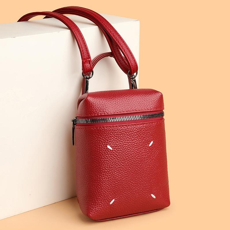 Crossbody bag, high-end texture leather women's bag, spring fashion simple small square bag, versatile temperament women's shoulder bag