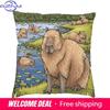 Capybara Home Cushion Cover Animal Pet Nordic Throw Pillow Decor Case