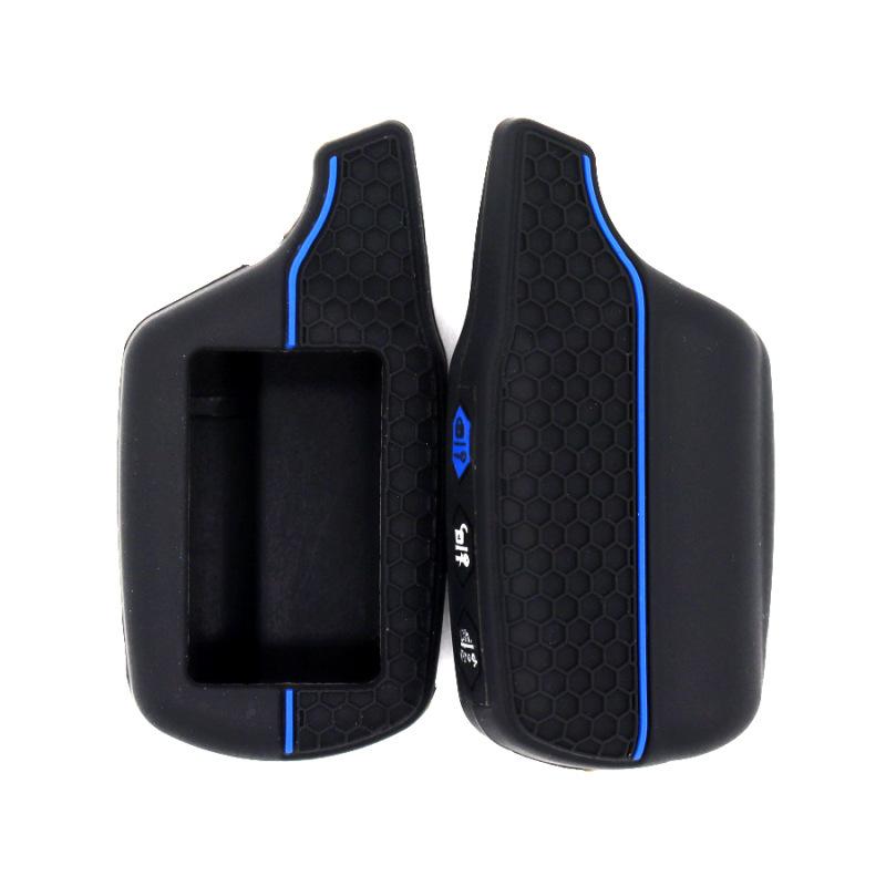 For Starline B9 B91 B6 B61 A91 A61 V7 LCD 2 Way Car Alarm Remote Key Chain 3 Buttons Silicone Car Key Case Cover Accessories Box