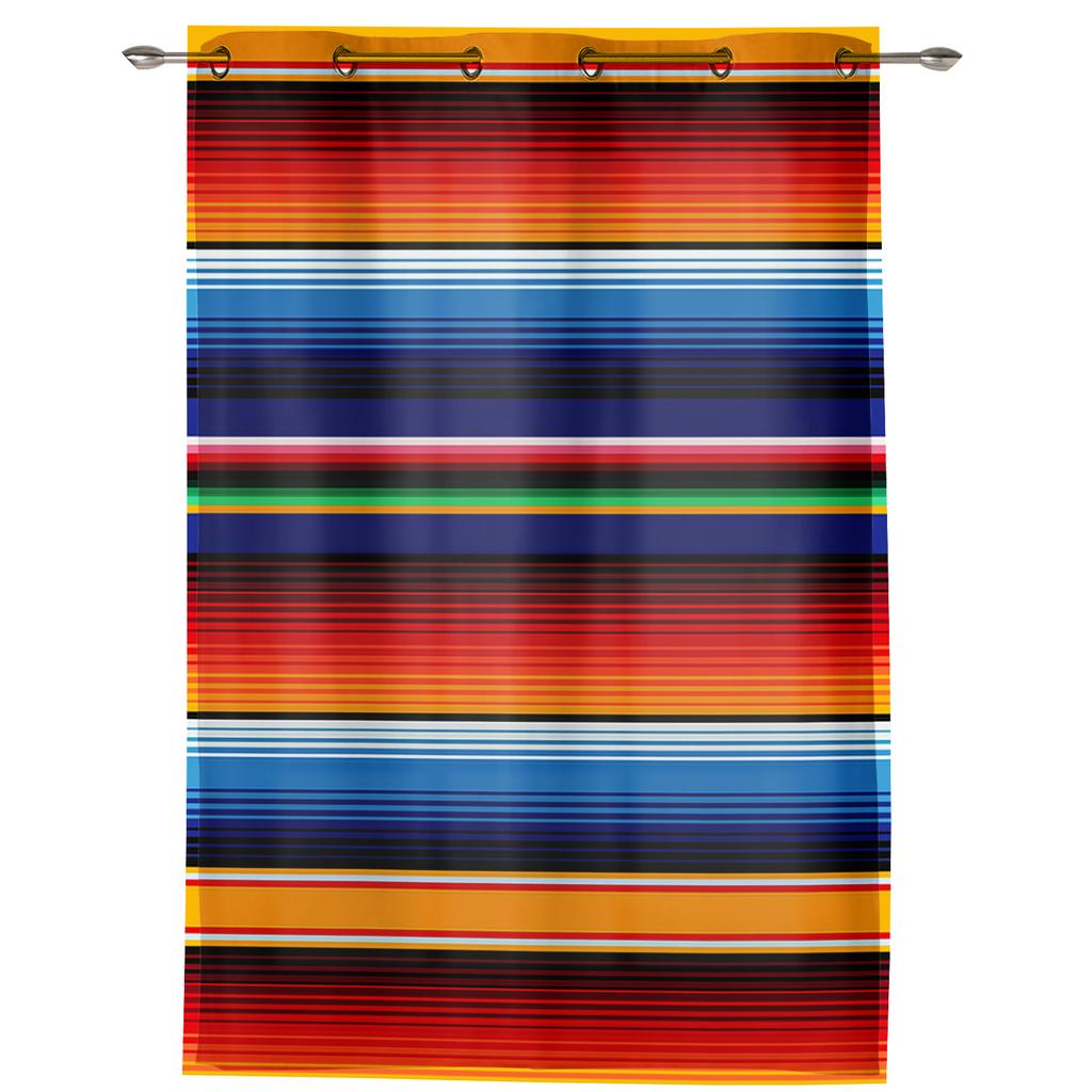 Colorate Strisce Messicane Nuove Tende da Finestra per Soggiorno Cucina Decorazione Interna Trattamento Finestra Mantovane Tenda