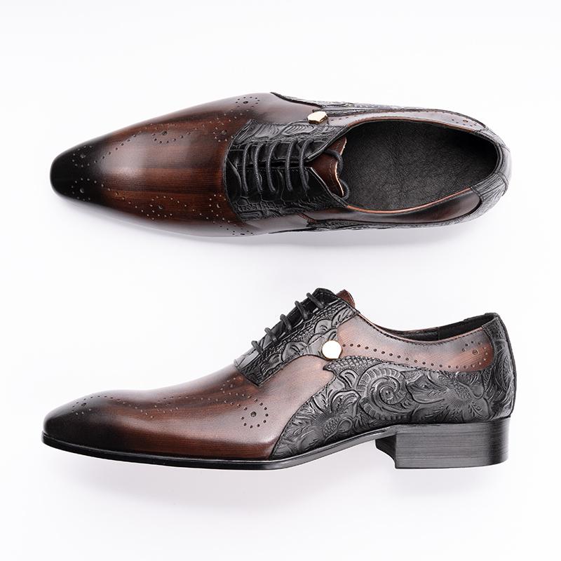 Fashion Luxury Men Shoes For Business Party Formal Office High Grade Elegant Italian Genuine Leather Oxford  Designer Best Gift  Choice