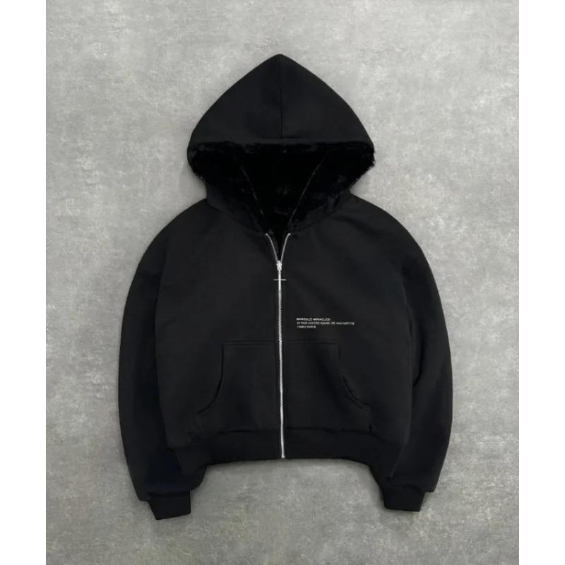 Harajuku Plum Tree Embroidered Oversized Pink Zipper Hoodies For Men and Women Y2K New Gothic Fashion Retro Street Sweatshirts