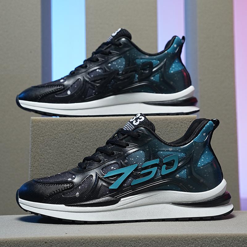 

2025 new sports and leisure men s shoes, inner height increase 6CM outdoor sports shoes men s gradual change of color trend small size shoes 44