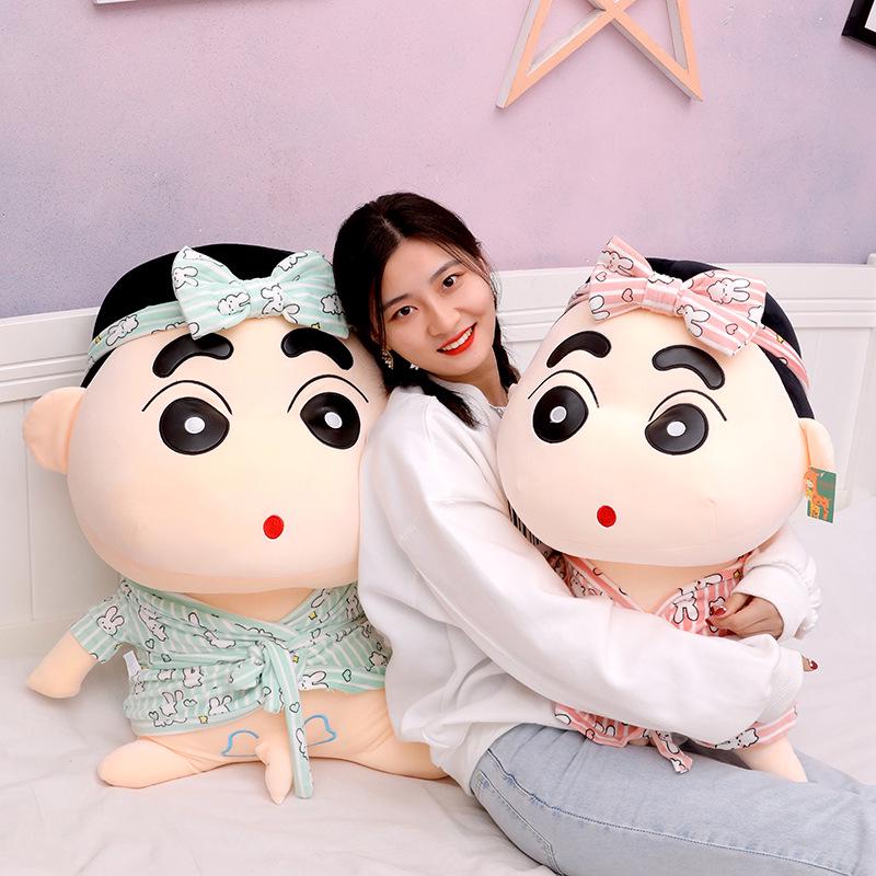 Creative Shin-chan Bathrobe Plush Toy – Funny Crayon Shin-chan Doll, Perfect Gift for Boyfriends.