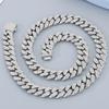 Hip-Hop Heavy Cuban Link Chain Set Man Bracelet Necklace Luxury Gold Color Stainless Steel & Full CZ Men's Necklace & Bracelets Sets