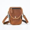 Marsupio da Uomo in Vera Pelle, Pelle di Mucca per il Lavoro, Borsa da Cintura Resistente all'Usura, Custodia per Cellulare, Piccola Borsa Multifunzionale