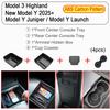 For Tesla New Model Y Juniper Launch 2025 Model 3 Highland Storage Box Organizer Center Console Trays Drawer Armrest Accessories