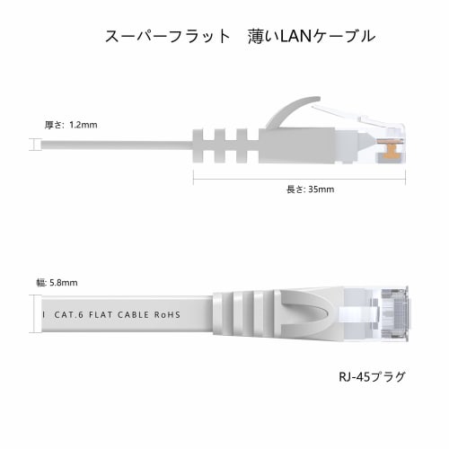 Lovicool LAN Cable 3m CAT6 Flat Type Lan Cable RJ45 Connector UTP Ethernet Cable for Commercial Use Anti-Claw Breaking Category 6 Rankable Compatible