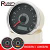 85mm Tachometer 8000RPM 10000RPM Tacho Gauge with Red/Yellow Backlight Retro Styling Pointer RPM Meter for Marine Boat Car Truck
