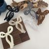 Bowknot Shape Hair Claw Candy Color Shark Hair Clip Anti-slip Back Head Hair Pin Plastic Women Hair Accessories