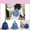 Mochila Infantil Estilosa Inspirada na Coreia em Tecido Jeans Para os Dias de Escola
