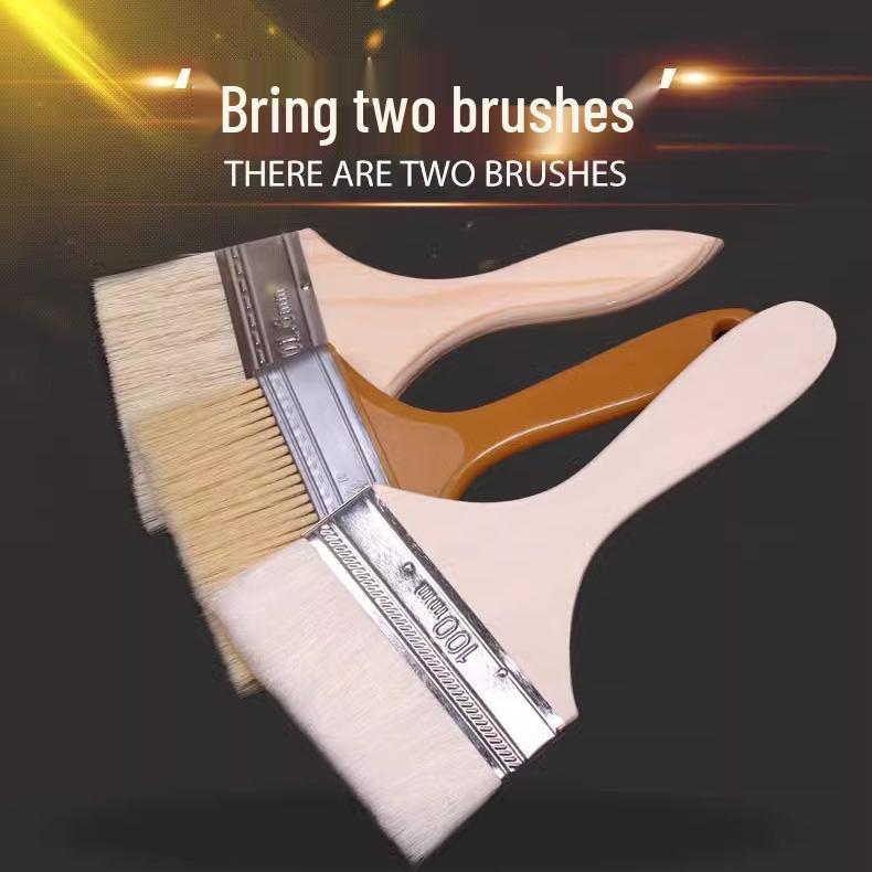 Thick Wooden Handle Bristle Paint & BBQ Brush Collection