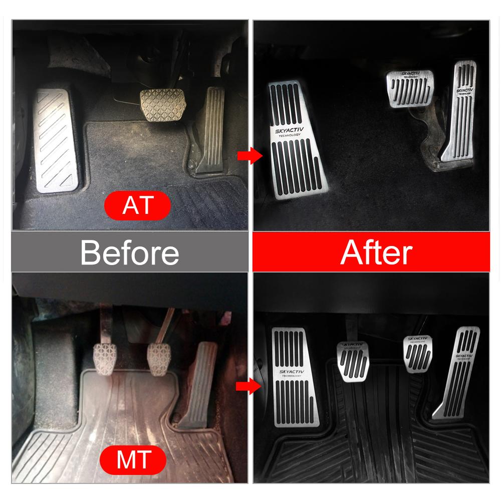Car Pedals Foot Fuel Accelerator Brake Clucth Pedal Pad Cover For Mazda 2 3 6 DJ BM GJ CX-5 CX5 CX 5 CX3 CX4 CX9 CX8