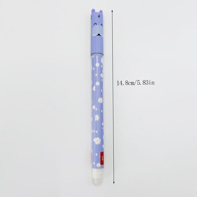 1Pcs Animal Pattern Erasable Gel Pen Cartoon Kids Writing Gel Pens Neutral Pen For Home School Work Students Stationery