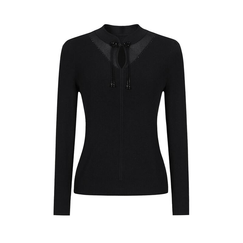 JUZUI Women's New Chinese Style Button Wool Knit Sweater 24 Winter