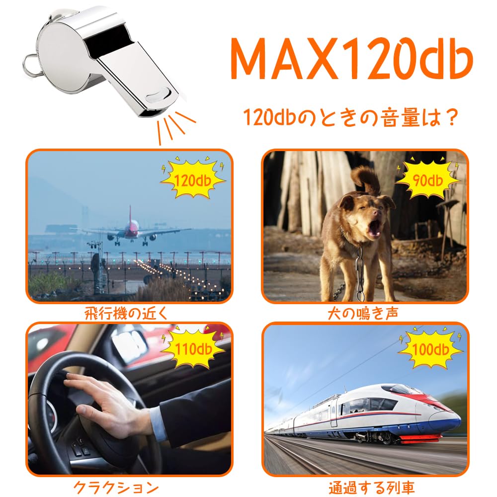 Whistle Stainless Steel Whistle Silver Whistle with Neck Strap Emergency Whistle Stainless Steel Metal Whistle Set of 3 Competition Supplies Rescue