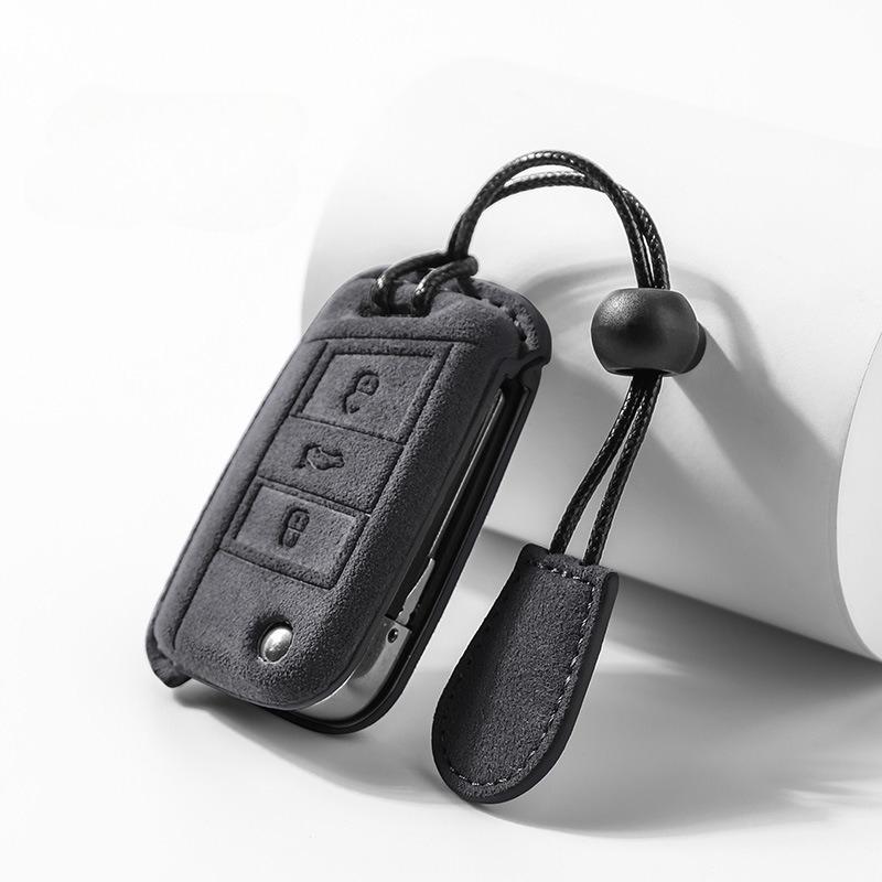 Fur Car Key Cover Is Suitable for Volkswagen CC Langyi Bajetta Shell Touan Buckle Phaeton Tanyue
